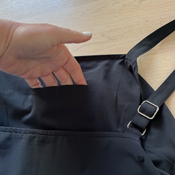 Wayre Seville Travel Dress Dark Gray Small Zippered Pockets Lightweight Airport - Picture 9 of 12